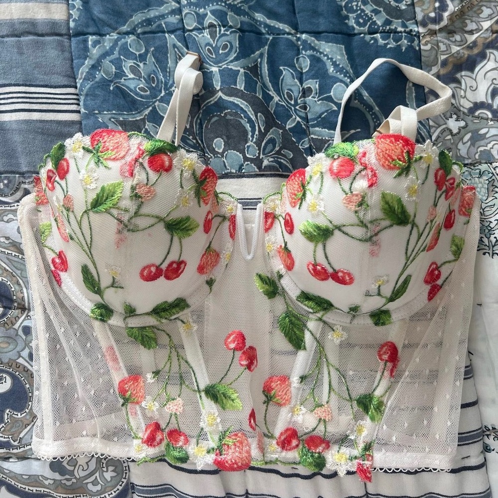Victoria’s Secret Cherry Bralette size Medium, worn once.